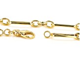 18K Yellow Gold Over Sterling Silver Paper Clip Link 24 Inch Necklace