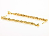 18K Yellow Gold Over Sterling Silver Front/Back Rope Chain Earrings