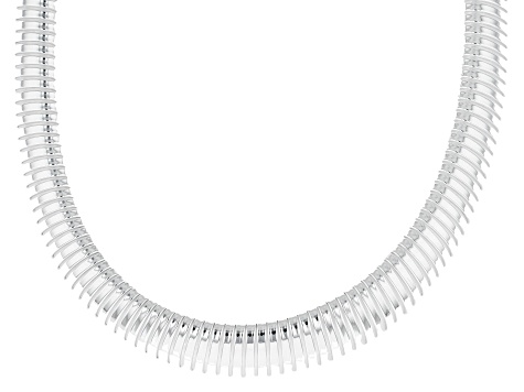 Silver Graduating Cubic Necklet