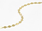 18K Yellow Gold Over Sterling Silver 4mm Mirror Disc Bracelet