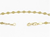 18K Yellow Gold Over Sterling Silver 4mm Mirror Disc Bracelet