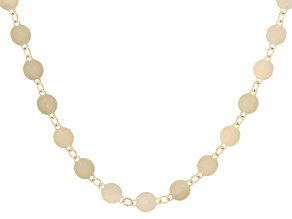 18k Yellow Gold Over Sterling Silver 4mm Mirror Disc Necklace