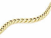 18K Yellow Gold Over Sterling Silver Graduated Curb Link 20 Inch Necklace