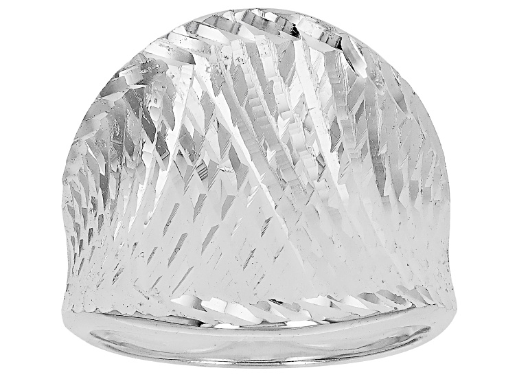 【DIESEL】すぐ届く★Diamond Cut Sterling Silver Ring Diesel diamond-cut Ring | Silver | FARFETCH