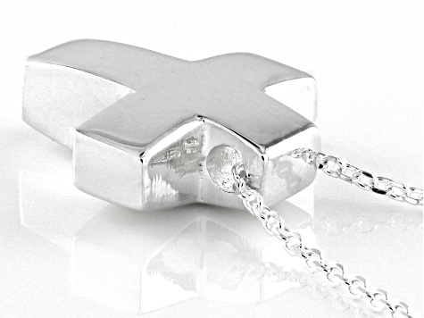 Sterling Silver Cross 18 Inch Necklace