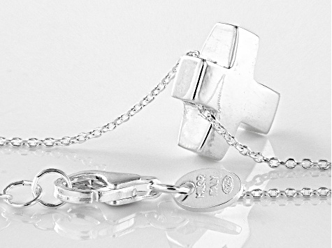 Sterling Silver Cross 18 Inch Necklace