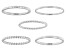 Sterling Silver Band Ring Set of 5