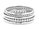 Sterling Silver Band Ring Set of 5