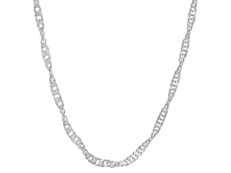 Tri-Tone Singapore, Box, & Diamond-Cut Cable Set of 3 18 Inch Chains