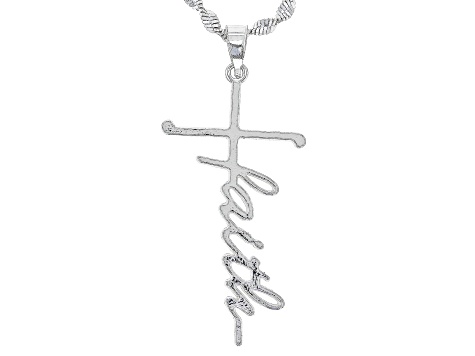 Sterling Silver Faith Cross Pendant