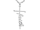 Sterling Silver Faith Cross Pendant