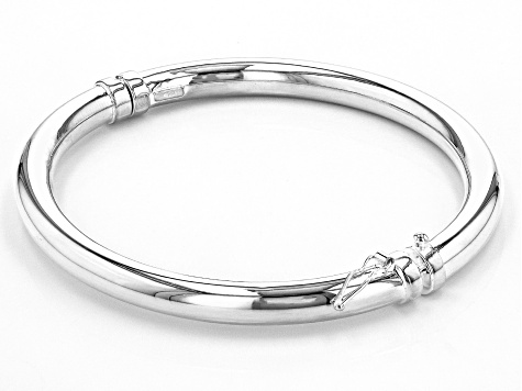 Sterling Silver 6mm Hinged Bangle