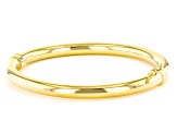 18k Yellow Gold Over Sterling Silver 6mm Hinged Bangle