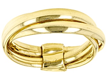Picture of 18k Yellow Gold Over Sterling Silver Triple Band Ring