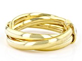 18k Yellow Gold Over Sterling Silver Triple Band Ring