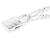 Sterling Silver Cubic Zirconia Tennis 18 Inch Lock Necklace