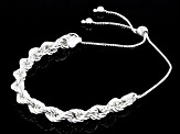 Sterling Silver Rope Link Bolo Bracelet