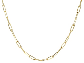 Picture of 18k Yellow Gold Over Sterling Silver Paperclip Link 18 Inch Toggle Necklace