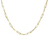 18k Yellow Gold Over Sterling Silver Paperclip Link 18 Inch Toggle Necklace
