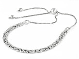 Sterling Silver Byzantine Link Bolo Bracelet