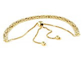 18k Yellow Gold Over Sterling Silver Byzantine Link Bolo Bracelet