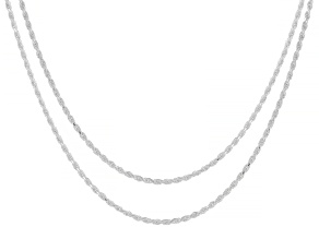 Sterling Silver 2mm Rope 20 & 22 Inch Chain