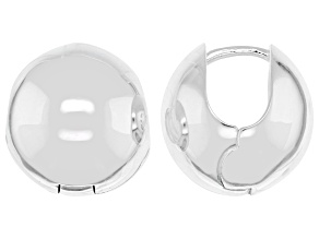Sterling Silver High Polished Bubble Huggie Hoop Earrings