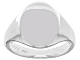 Sterling Silver Polished Signet Ring