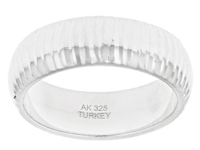 325 Silver Diamond Cut 6mm Band Ring