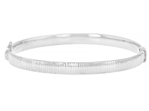 325 Silver Diamond Cut 6mm Bangle Bracelet