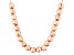 18k Rose Gold Over Sterling Silver Small Bead Cable Link Necklace 18 inch