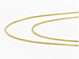 18k Yellow Gold Over Sterling Silver Popcorn Link Chain Set Of 2 18 inch 22 inch