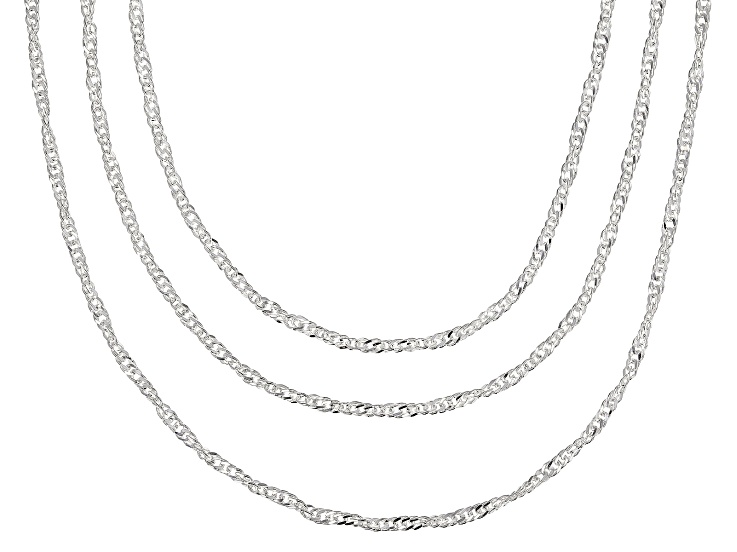 sterling silver chain set