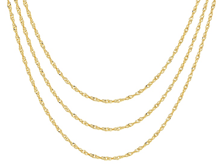 Italian 14K yellow gold 1.5mm Braided fancy necklace lightweight hotsell 16