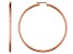 Polished 18k Rose Gold Over Sterling Silver Round Tube Hoop Earrings