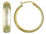 Polished 18k Yellow Gold Over Sterling Silver 1/2 Round Hoop Earrings