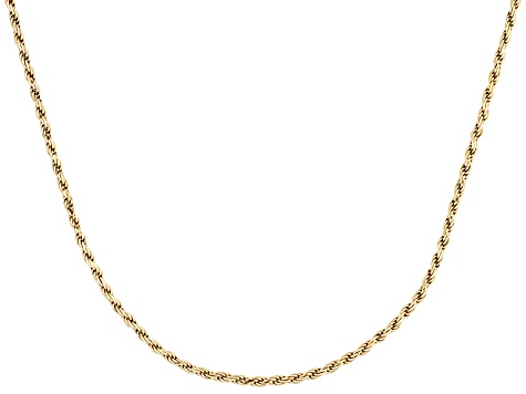 18k Yellow Gold Over Sterling Silver Twisted Rope Link Chain 18 inch