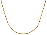 18k Yellow Gold Over Sterling Silver Twisted Rope Link Chain 18 inch