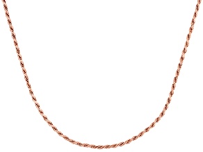 18k Rose Gold Over Sterling Silver Twisted Rope Link Chain 24 inch