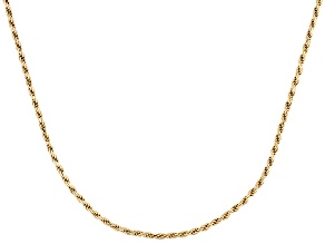 18k Yellow Gold Over Sterling Silver Twisted Rope Link Chain 24 inch