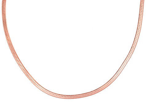 rose gold herringbone necklace