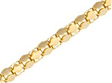 18k Yellow Gold Over Sterling Silver Popcorn Link Chain 18 inch