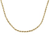 18k Yellow Gold Over Sterling Silver Twisted Box Link Chain 18 inch