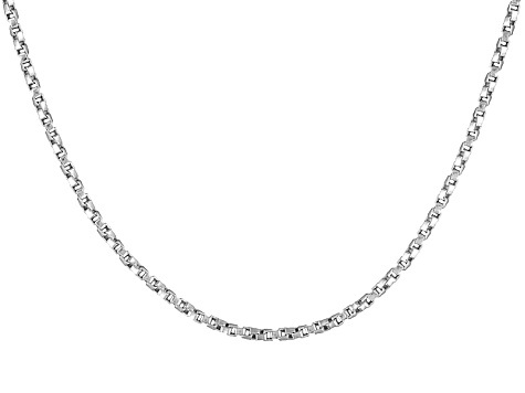 sterling silver box link chain necklace