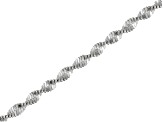 Twisted Herringbone Sterling Silver 36 inch Chain    Made in Italy