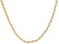 18k Yellow Gold Over Sterling Silver Twisted Herringbone Chain 36 inch
