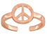 Peace Sign Polished 18k Rose Gold Over Sterling Silver Toe Ring