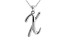 Script initial X Polished Sterling Silver Pendant With 18 inch Chain