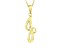 Script initial J Polished 18k Yellow Gold Over Sterling Silver Pendant With 18 inch Chain