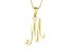 Script initial M Polished 18k Yellow Gold Over Sterling Silver Pendant With 18 inch Chain